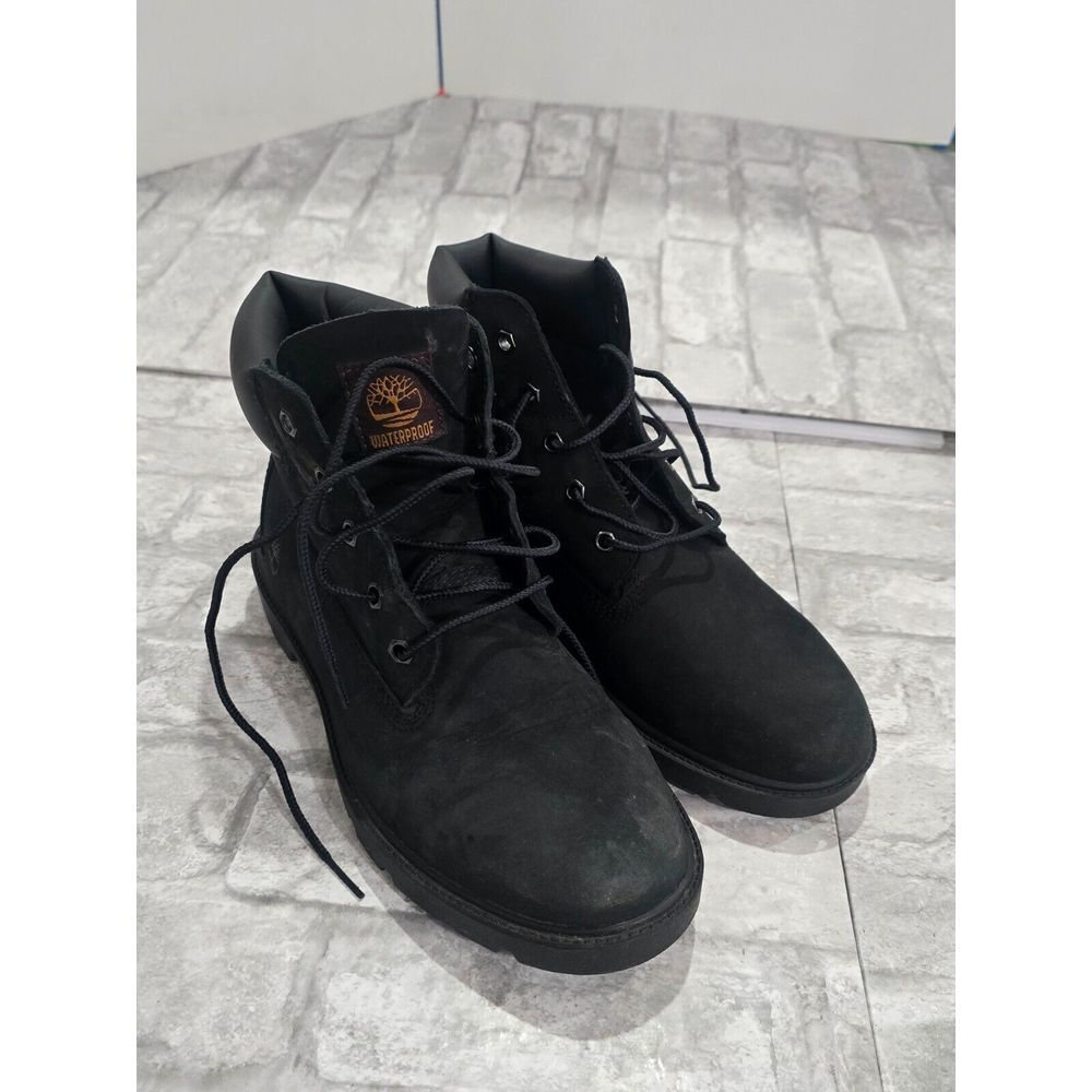 Timberland Premium Nubuck 6 Inch Boots Junior Size US 6 Black